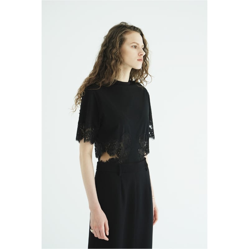 CLANE クラネ “SIDE LACE CUT OUT BODYSUITS” サイドレースカ