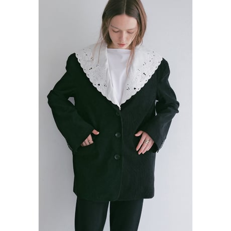 MANOF マノフ “LACE COLLAR CORDUROY JACKET” レースカラーコーデュロイジャケット