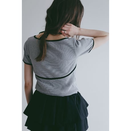 MANOF マノフ “BICOLOR LAYERED TOPS” バイカラーレイヤードトップス