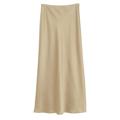 CLANE クラネ “SATIN STRAIGHT MAXI SKIRT” サテンストレートマキシスカート