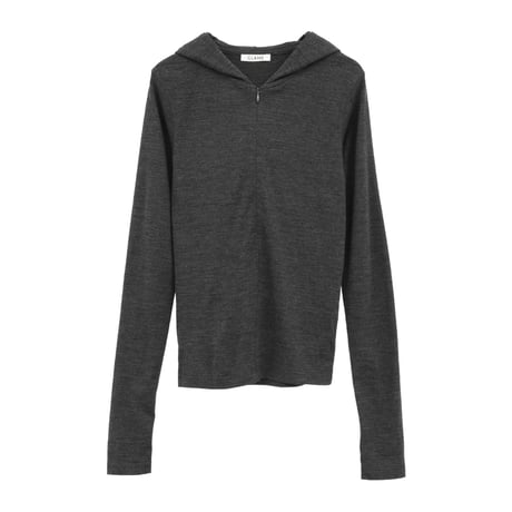 CLAANE クラネ “HALF ZIP WOOL HOODED TOPS” ハーフジップウールフーディートップス