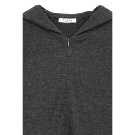 CLAANE クラネ “HALF ZIP WOOL HOODED TOPS” ハーフジップウールフーディートップス