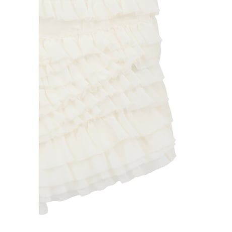 CLANE クラネ “RANDOM FRILL SHEER N/S TOPS” ランダムフリルシアーノースリーブトップス