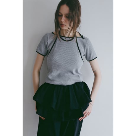 MANOF マノフ “BICOLOR LAYERED TOPS” バイカラーレイヤードトップス