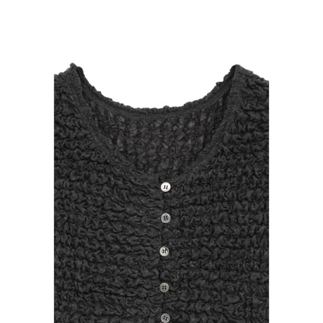 CLANE クラネ “W FACE SOFT SHIRRING CARDIGAN” ダブルフェイスソフトシャーリングカーディガン