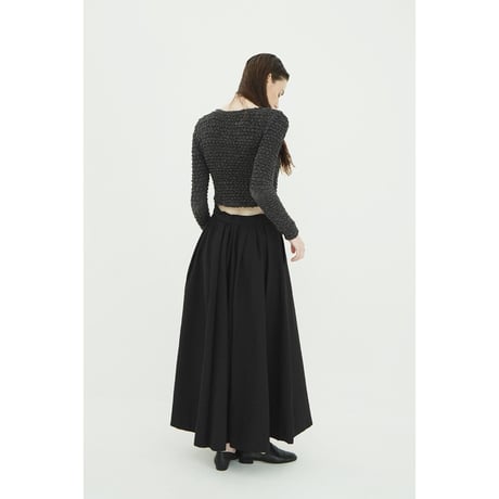 CLANE クラネ “W FACE SOFT SHIRRING CARDIGAN” ダブルフェイスソフトシャーリングカーディガン