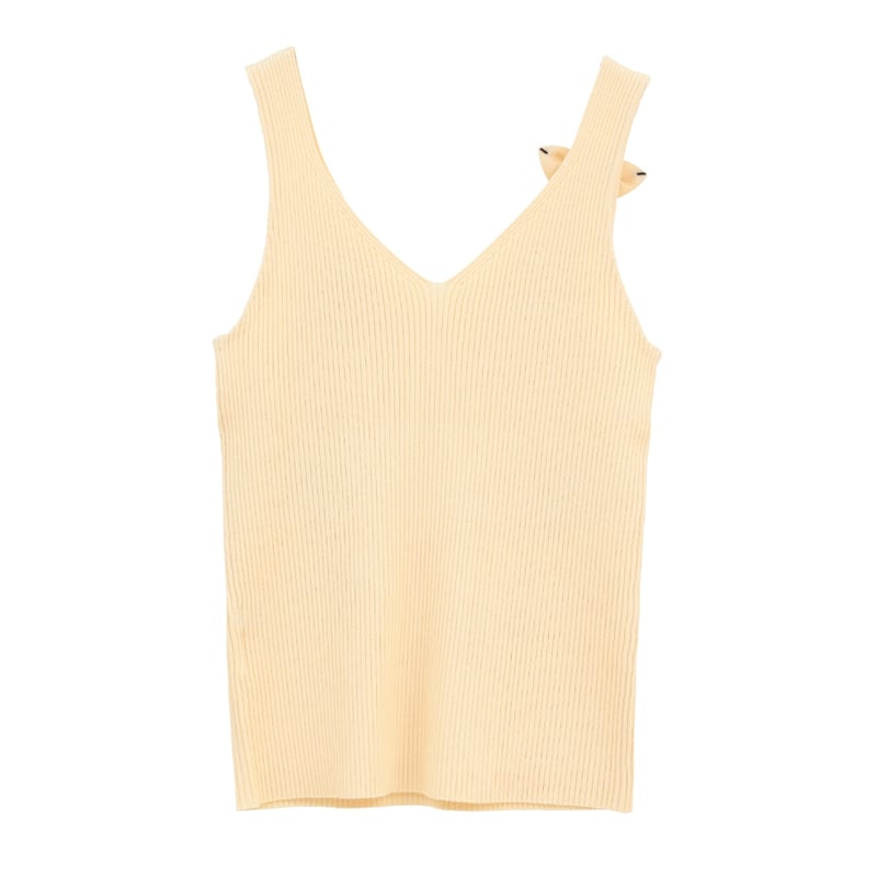 CLANE クラネ “FLOWER MOTIF CAMI KNIT TOPS” フラワーモチー