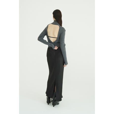 CLANE クラネ “SATIN STRAIGHT MAXI SKIRT” サテンストレートマキシスカート