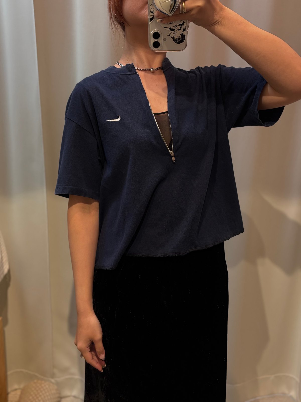 nope. ノープ “SHORT ZIP TOPS” ショートジップトップス | t / wo
