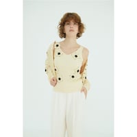 CLANE クラネ “FLOWER MOTIF CAMI KNIT TOPS” フラワーモチーフキャミニットトップス