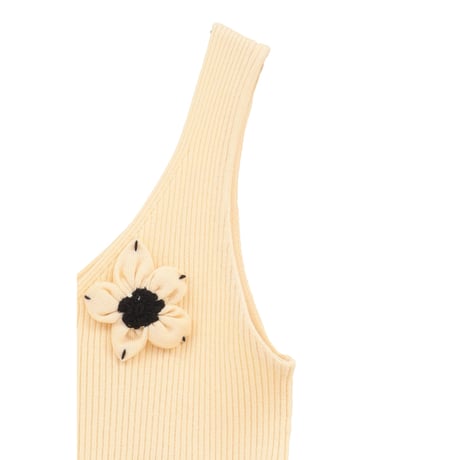 CLANE クラネ “FLOWER MOTIF CAMI KNIT TOPS” フラワーモチーフキャミニットトップス