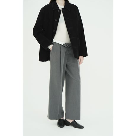 CLANE クラネ “LOW WAIST TUCKED LOOSE SLACKS” ローウエストタックルーズパンツ