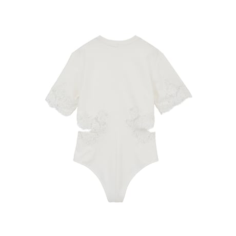 CLANE クラネ “SIDE LACE CUT OUT BODYSUITS” サイドレースカットアウトボディスーツ