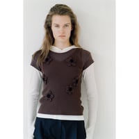 CLANE クラネ “FLOWER MOTIF CAMI KNIT TOPS” フラワーモチーフキャミニットトップス