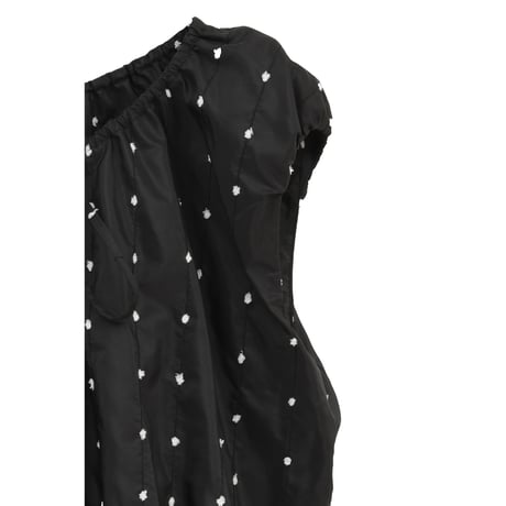 CLANE クラネ “W FACE DOT SLEEVELESS RIBBON TOPS” ダブルフェイスドットスリーブレスリボントップス