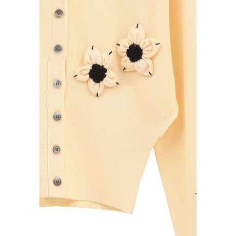 CLANE クラネ “FLOWER MOTIF KNIT CARDIGAN” フラワーモチーフニットカーディガン