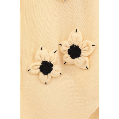 CLANE クラネ “FLOWER MOTIF KNIT CARDIGAN” フラワーモチーフニットカーディガン