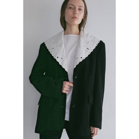 MANOF マノフ “LACE COLLAR CORDUROY JACKET” レースカラーコーデュロイジャケット