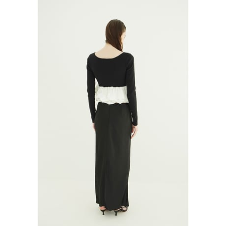 CLANE クラネ “W BALLOON SHORT KNIT TOPS” ダブルバルーンショートニットトップス