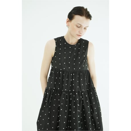 CLANE クラネ “DOT TIERED VOLUME ONEPIECE” ドットティアードボリュームワンピース