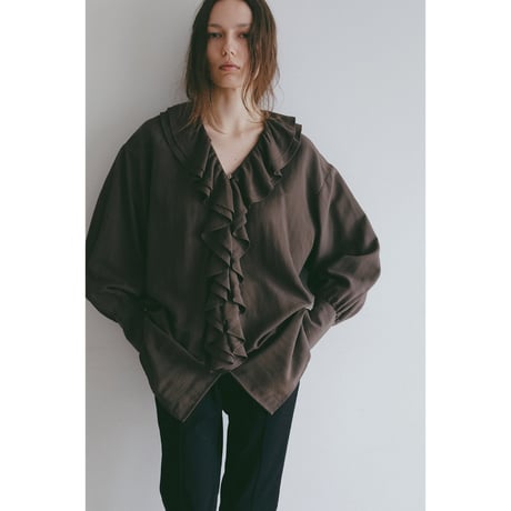 MNAOF マノフ “RAFFLE COLLAR SHIRT” ラッフルカラーシャツ