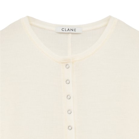 CLANE クラネ “HENLEY NECK BODYSUIT“ ヘンリーネックボディスーツ