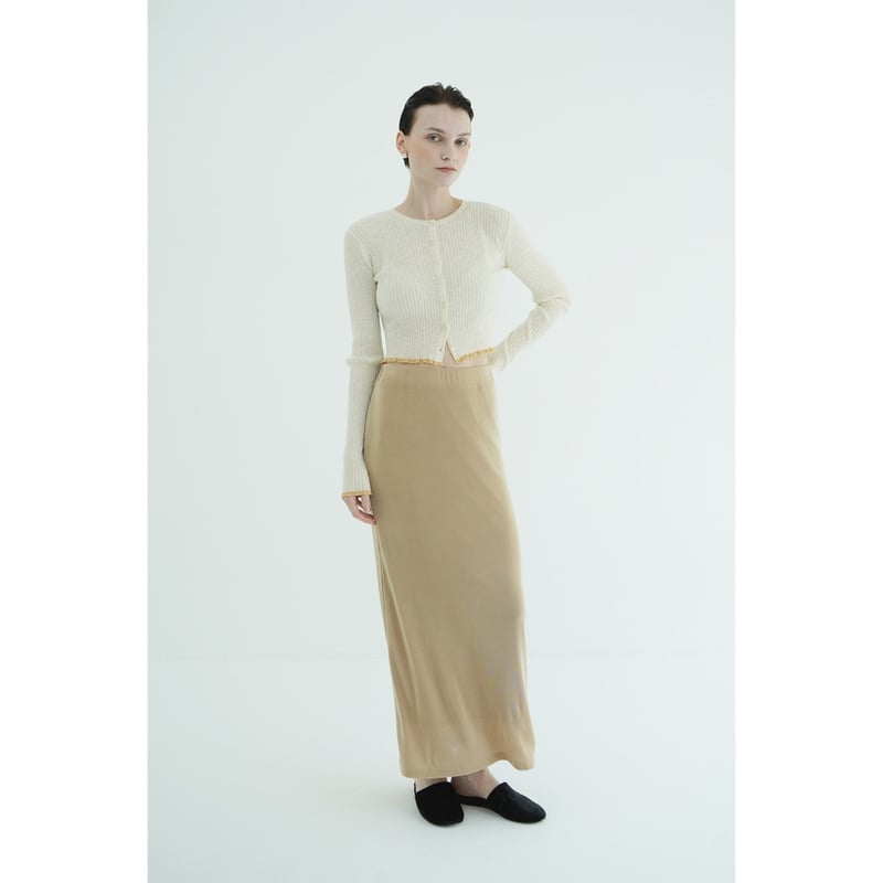 CLANE クラネ “CONTRAST TRIM SHEER KNIT CARDIGAN” コ
