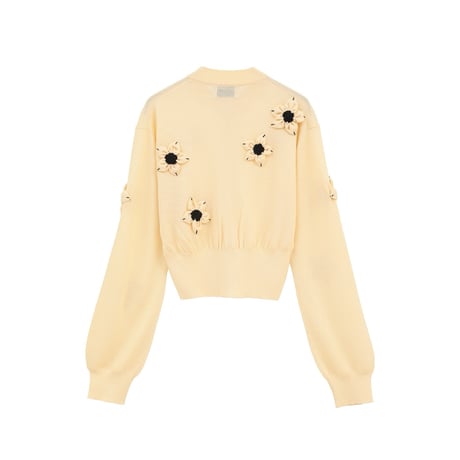 CLANE クラネ “FLOWER MOTIF KNIT CARDIGAN” フラワーモチーフニットカーディガン