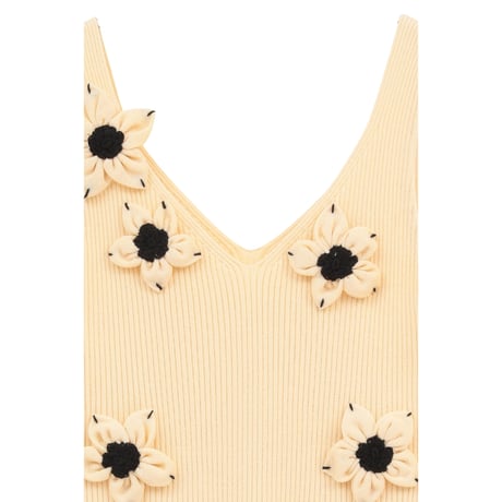CLANE クラネ “FLOWER MOTIF CAMI KNIT TOPS” フラワーモチーフキャミニットトップス