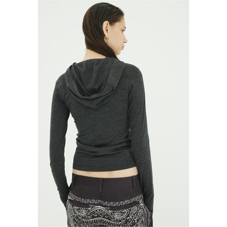 CLAANE クラネ “HALF ZIP WOOL HOODED TOPS” ハーフジップウールフーディートップス
