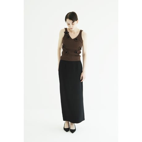 CLANE クラネ “FLOWER MOTIF CAMI KNIT TOPS” フラワーモチーフキャミニットトップス