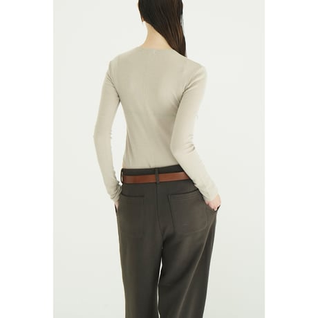 CLANE クラネ “HENLEY NECK BODYSUIT“ ヘンリーネックボディスーツ