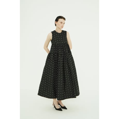 CLANE クラネ “DOT TIERED VOLUME ONEPIECE” ドットティアードボリュームワンピース