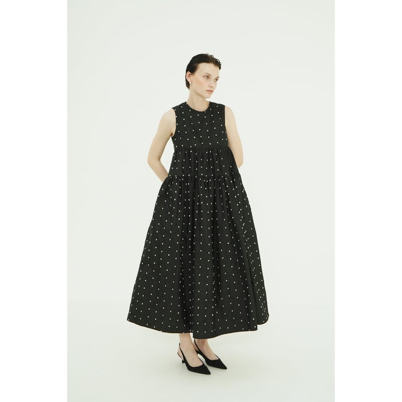 CLANE クラネ “DOT TIERED VOLUME ONEPIECE” ドットティアード