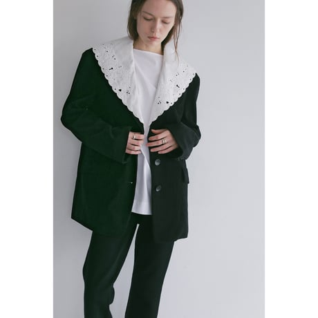 MANOF マノフ “LACE COLLAR CORDUROY JACKET” レースカラーコーデュロイジャケット