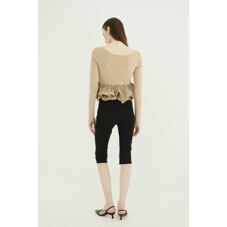 CLANE クラネ “W BALLOON SHORT KNIT TOPS” ダブルバルーンショートニットトップス