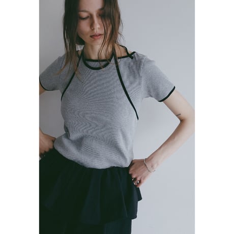 MANOF マノフ “BICOLOR LAYERED TOPS” バイカラーレイヤードトップス