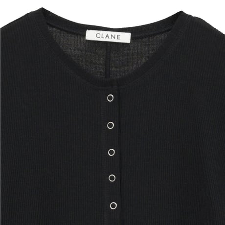 CLANE クラネ “HENLEY NECK BODYSUIT“ ヘンリーネックボディスーツ