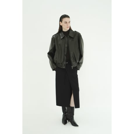 CLANE クラネ “BULKY LINE SINGLE LEATHER JACKET” バルキーラインシングルレザージャケット