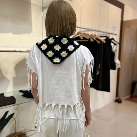nope. ノープ “FRINGE N/S TOPS” フリンジノースリーブトップス