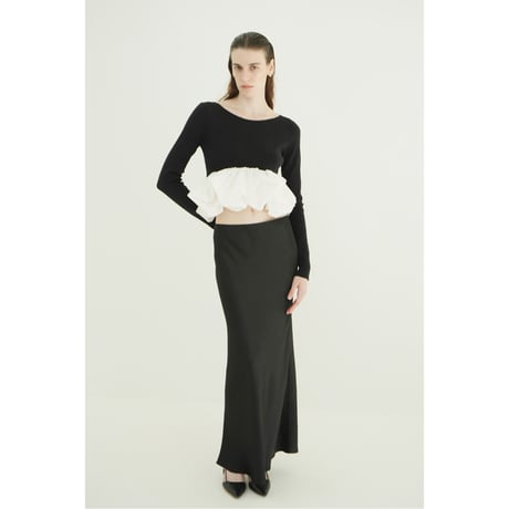 CLANE クラネ “W BALLOON SHORT KNIT TOPS” ダブルバルーンショートニットトップス
