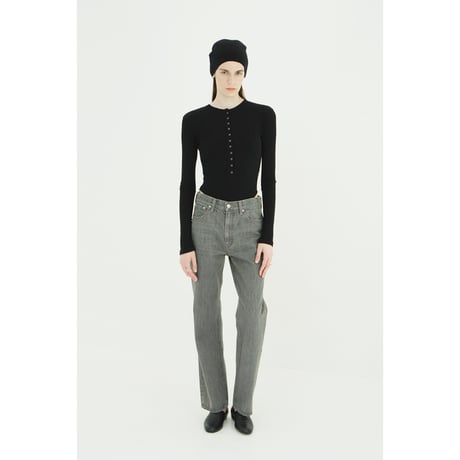 CLANE クラネ “HENLEY NECK BODYSUIT“ ヘンリーネックボディスーツ