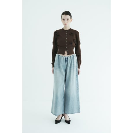CLANE クラネ “FLOWER MOTIF KNIT CARDIGAN” フラワーモチーフニットカーディガン