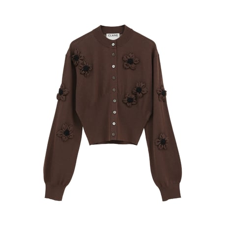 CLANE クラネ “FLOWER MOTIF KNIT CARDIGAN” フラワーモチーフニットカーディガン
