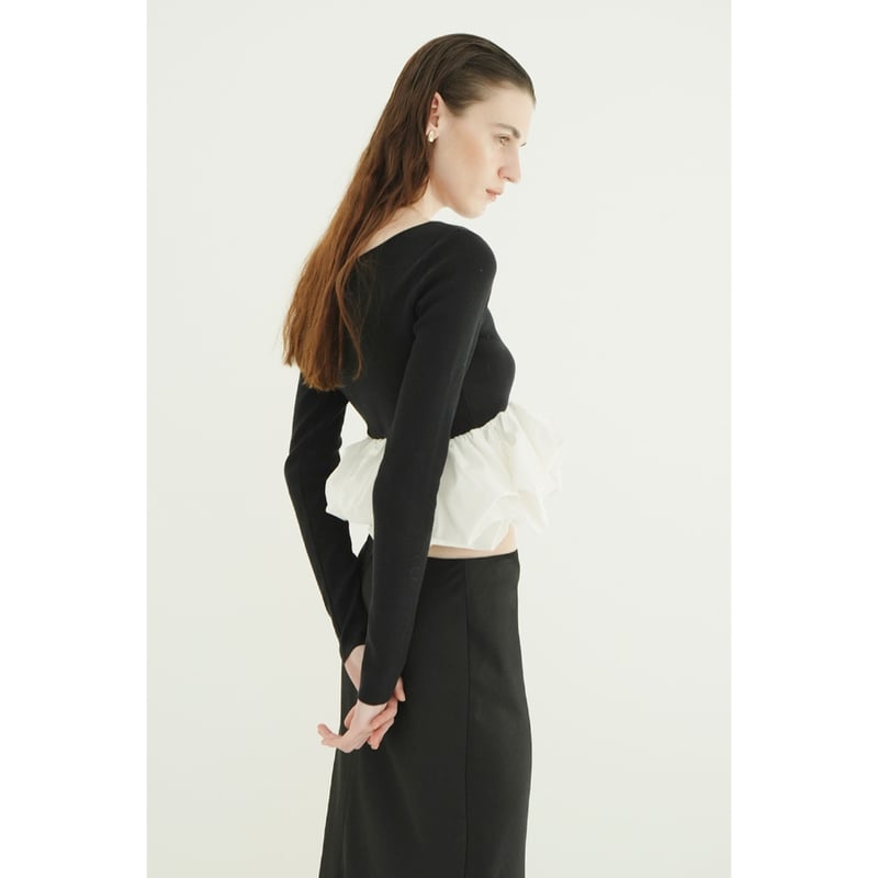 CLANE クラネ “W BALLOON SHORT KNIT TOPS” ダブルバルーンショ
