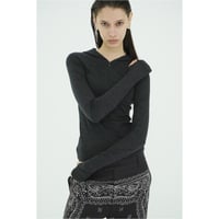 CLAANE クラネ “HALF ZIP WOOL HOODED TOPS” ハーフジップウールフーディートップス