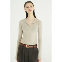 CLANE クラネ “HENLEY NECK BODYSUIT“ ヘンリーネックボディスーツ