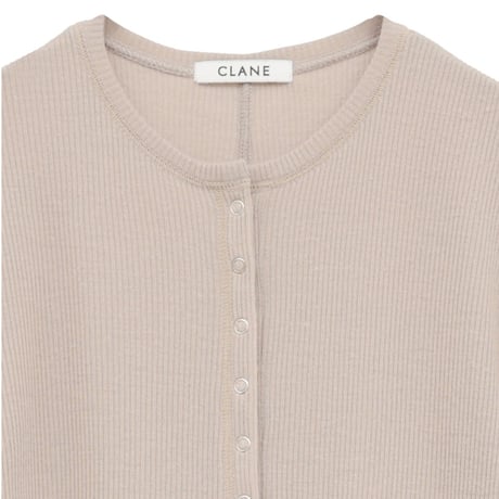 CLANE クラネ “HENLEY NECK BODYSUIT“ ヘンリーネックボディスーツ
