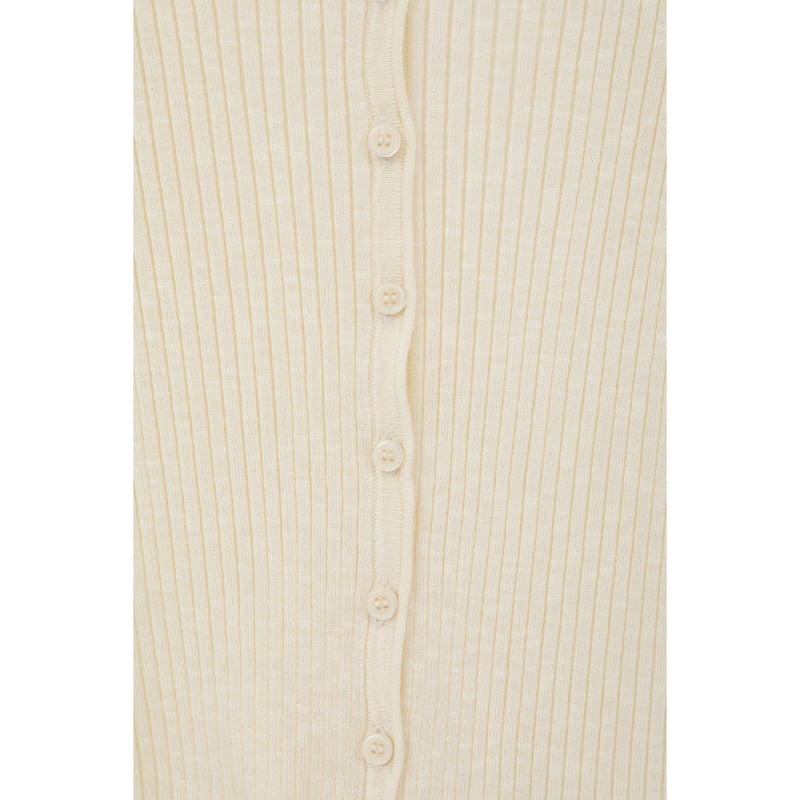 CLANE クラネ “CONTRAST TRIM SHEER KNIT CARDIGAN” コ
