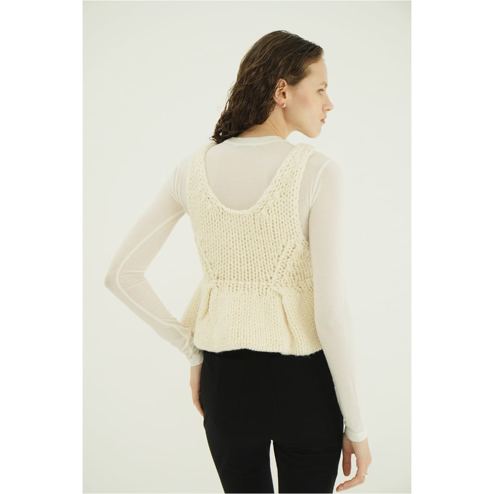 4点おまとめ専用‼️ENFÖLD クラネ ラルータ シップス CLANE クラネ “W FACE HAND KNIT PEPLUM BUSTIER” ダブル